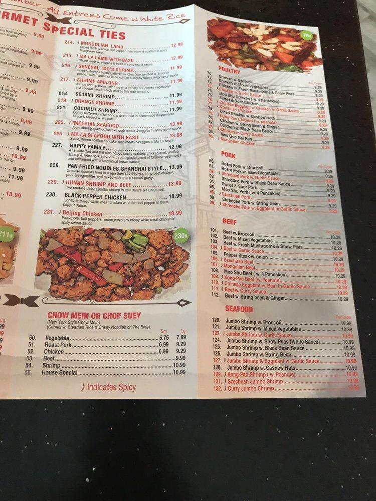 Menu at Red House restaurant, Scottsdale
