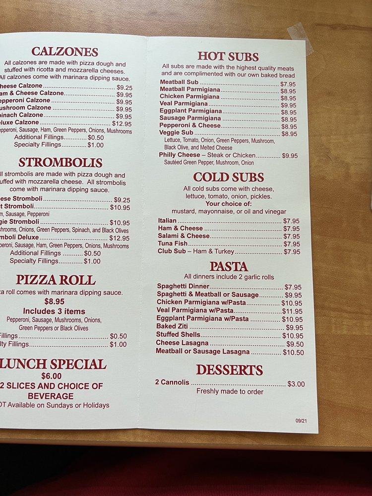 Menu at Big Romans Pizza pizzeria, Roseland, US1 UNIT 4