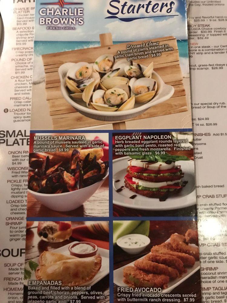 Menu at Charlie Brown's Fresh Grill steakhouse, Scotch Plains