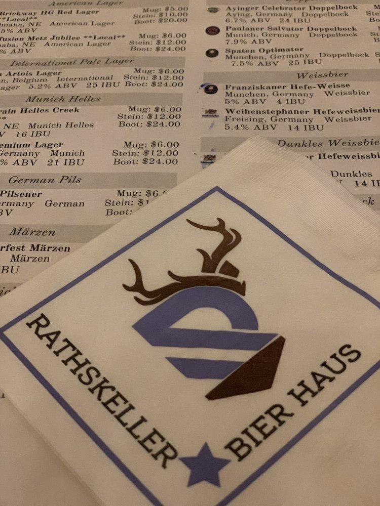Carta de Rathskeller Bier Haus & Restaurant, Omaha