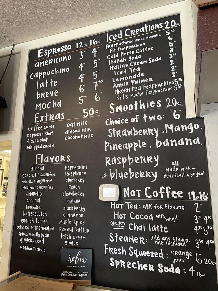 Menu at Dalles Cafe and Coffee House, Saint Croix Falls