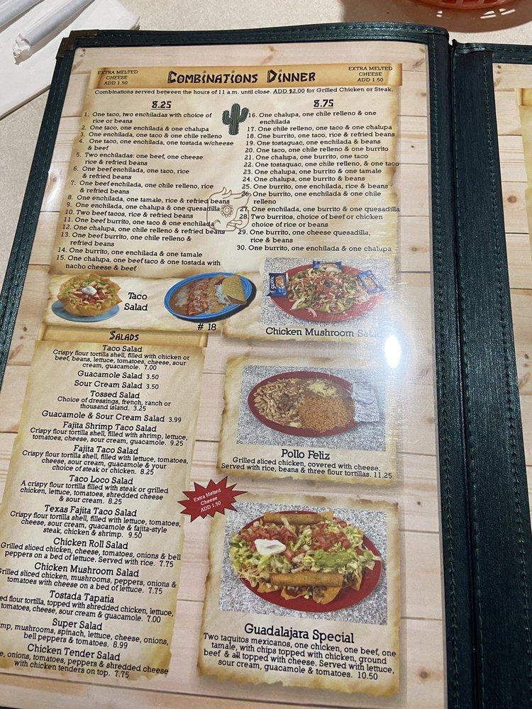 Menu at El Parian Family Mexican Restaurant, Hartwell
