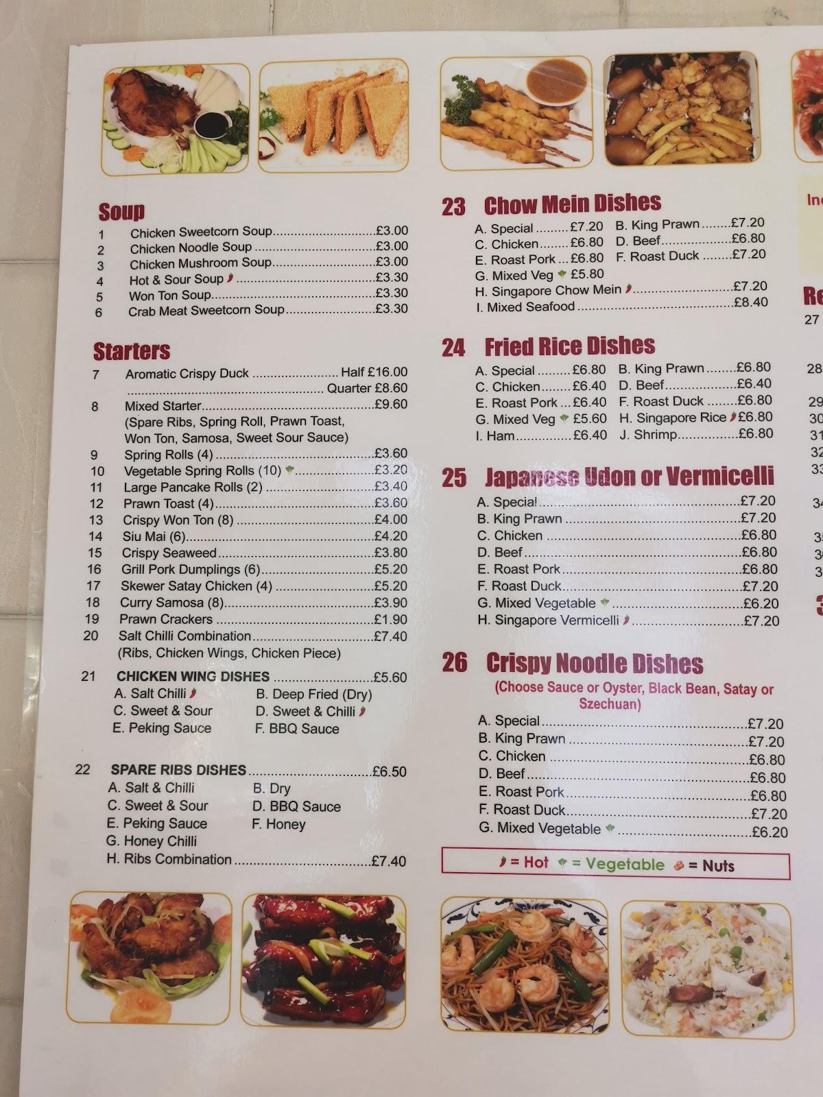 Menu at Ho King restaurant, Northwich, 274 Manchester Rd