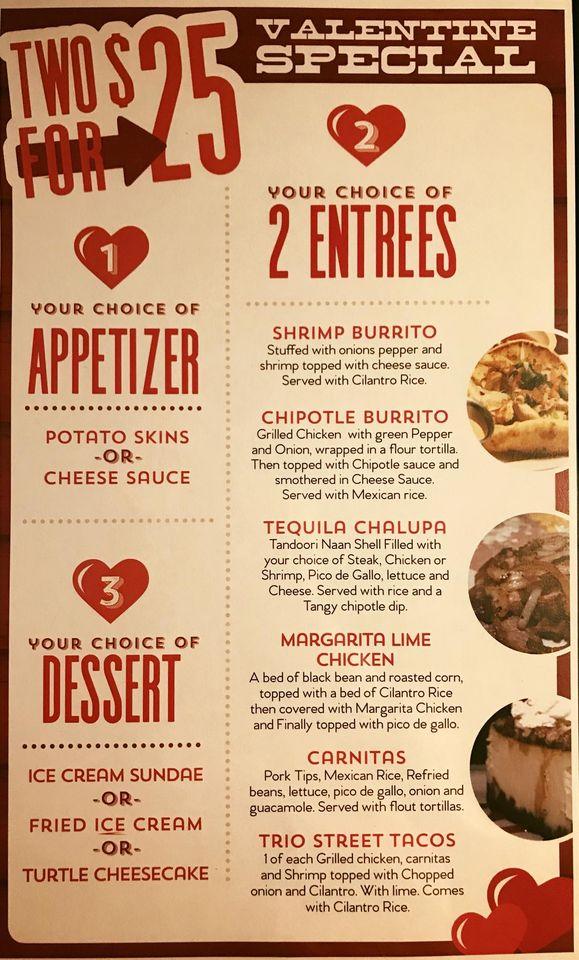 Menu at Tequila of McLeansboro restaurant, McLeansboro