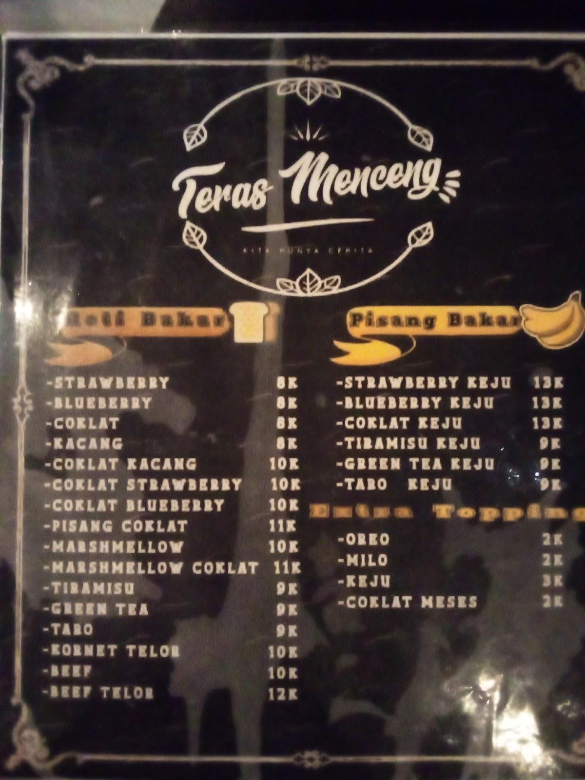 Menu At Teras Menceng Kita Punya Cerita Cafe West Jakarta