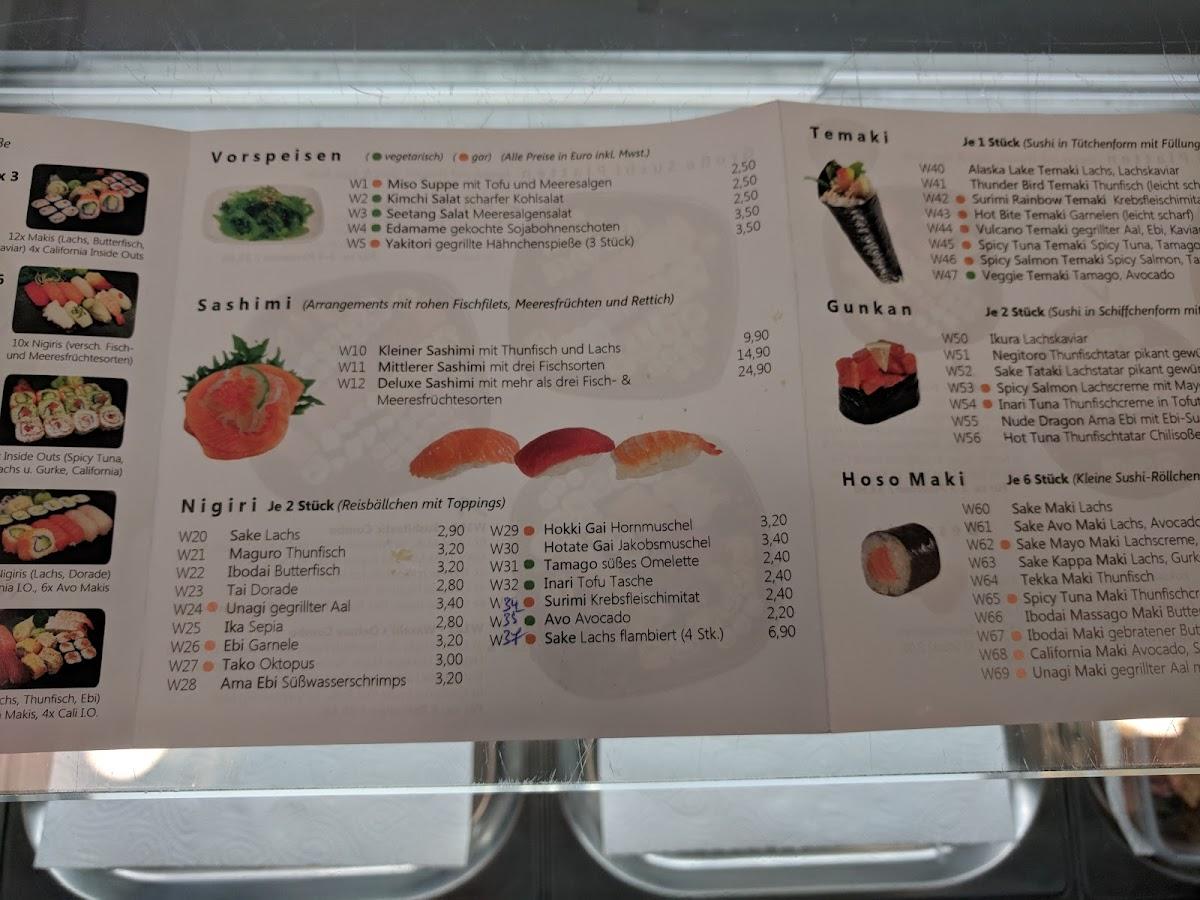 Speisekarte von Wasabi Sushi Offenbach am Main restaurant, Offenbach am