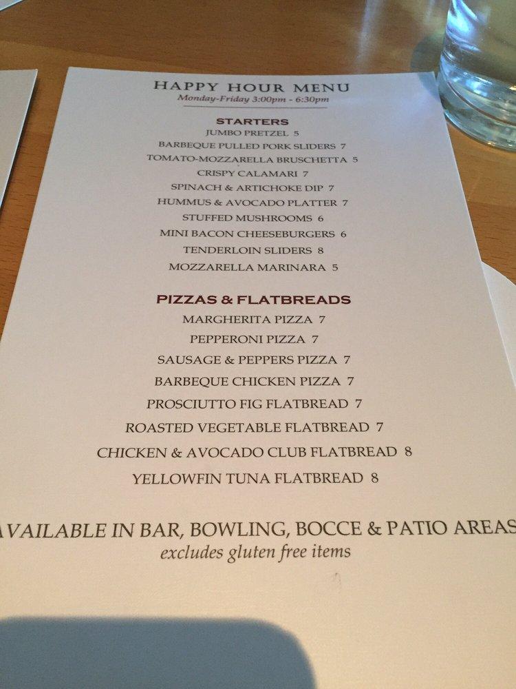 Menu at Pinstripes restaurant, Oak Brook, 7 Oakbrook Center