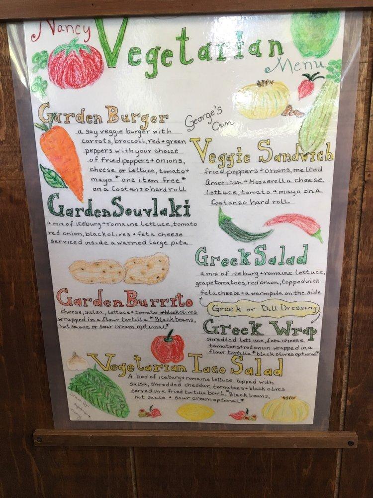 Menu at Hot Dogs restaurant, North Boston