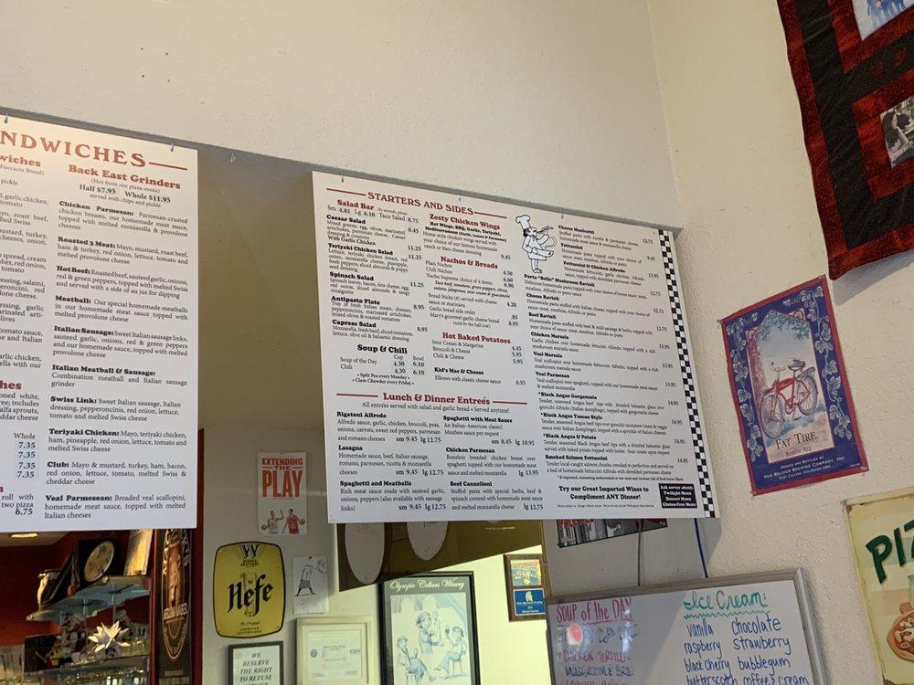 Menu at Pacific Pizza pizzeria, Forks