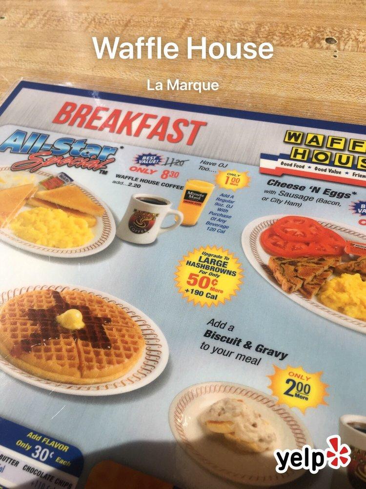 Menu at Waffle House restaurant, La Marque, FM1764