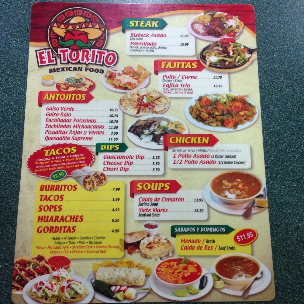 Menu At El Torito Restaurant, Dothan, Ross Clark Cir