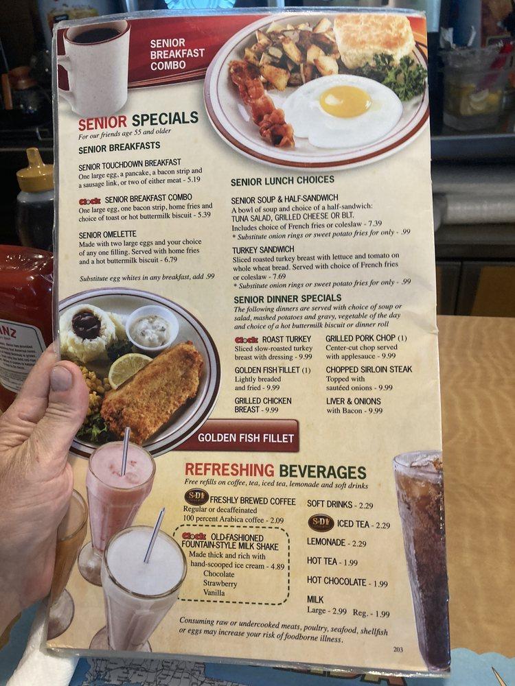 Menu at Clock Restaurant, Gainesville