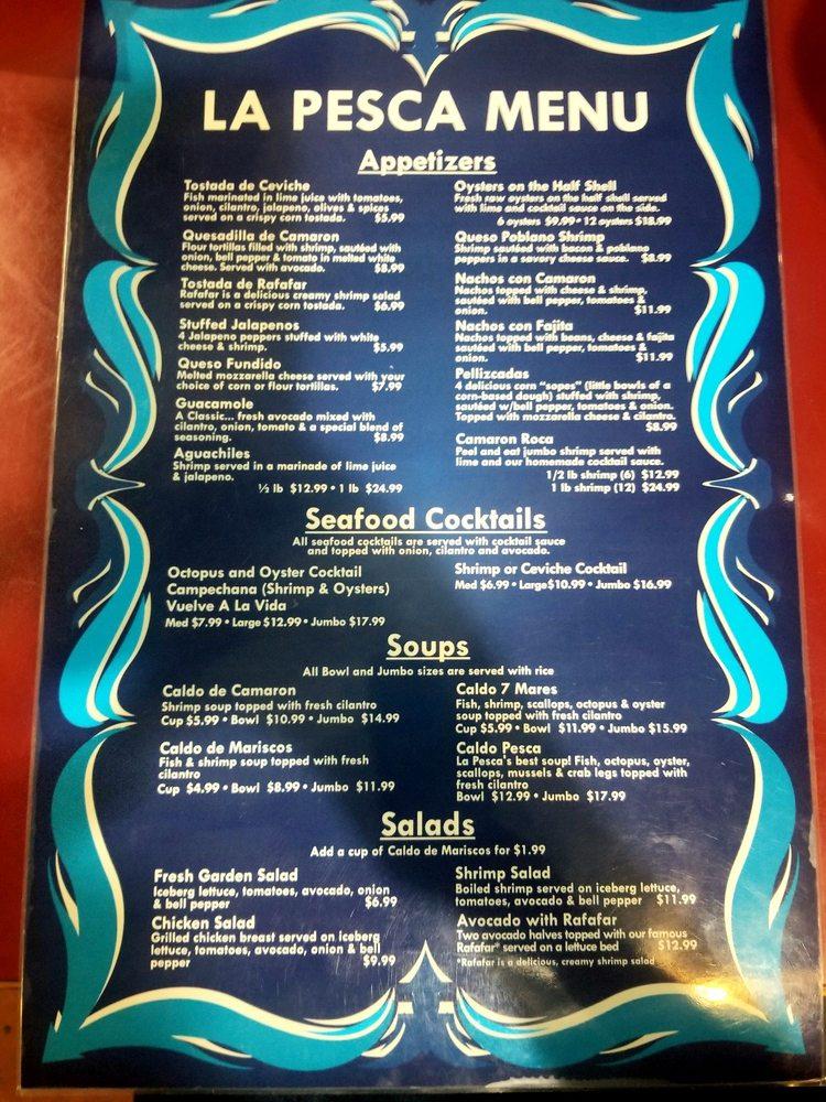 Menu – La Pesca Seafood