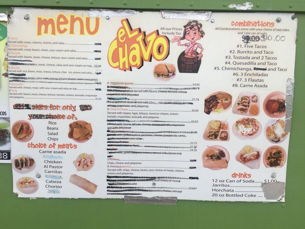 Menu at El Chavo restaurant, Boise, W Overland Rd