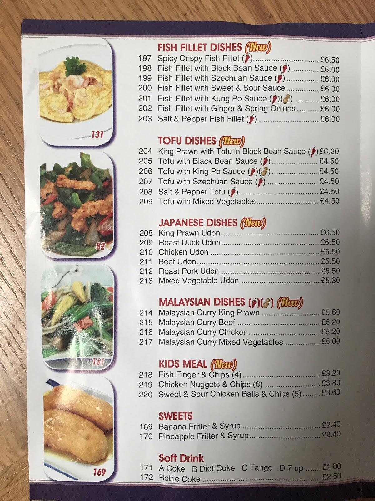 Menu at Mr Tang fast food, Dereham, 29 High St