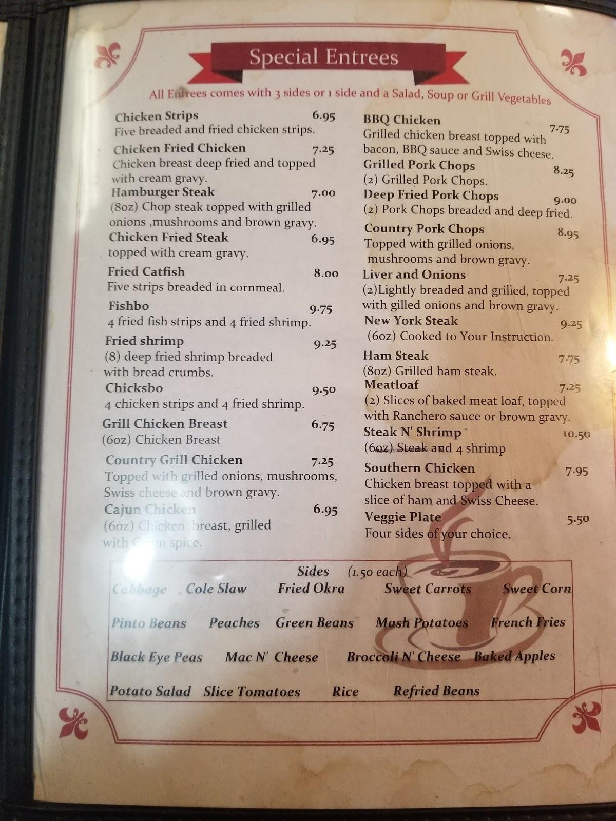 Menu At Country Cafe Irving 110 W Airport Fwy