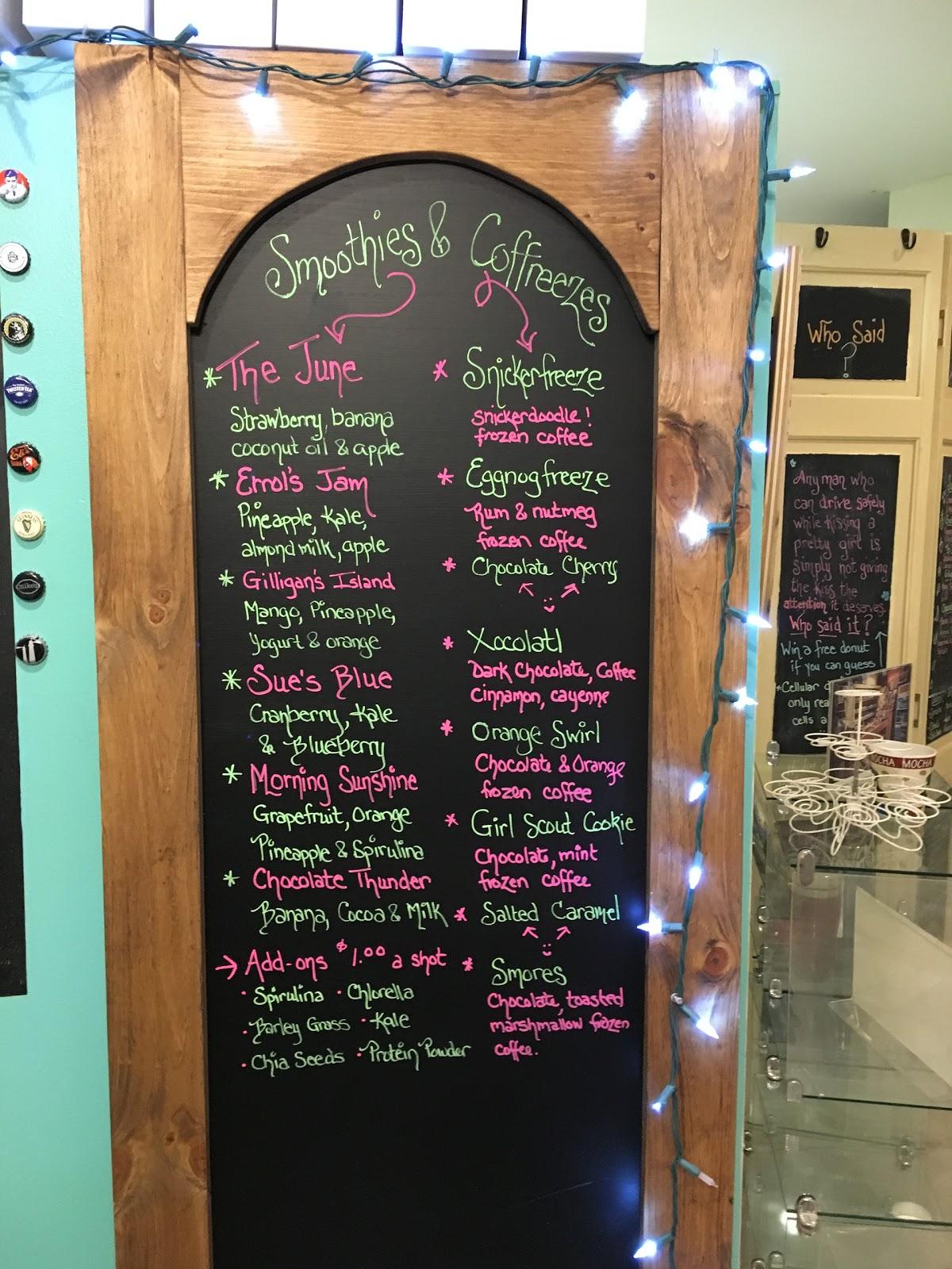 Menu at Snickerdoodles Coffee Shop cafe, Limington