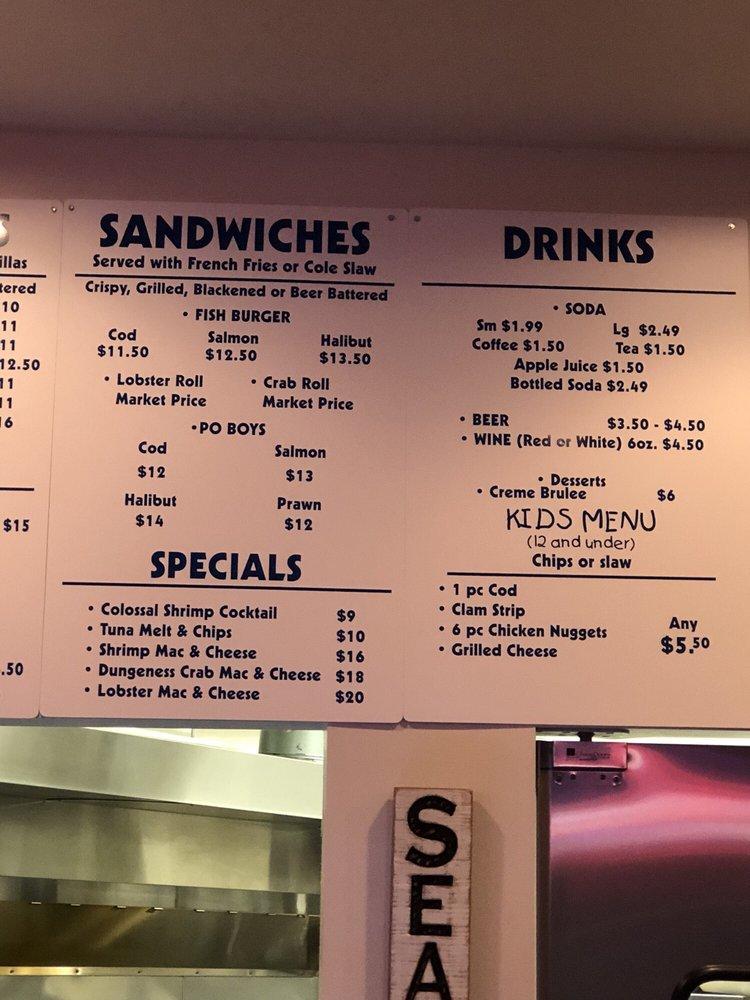 Menu at Burien Fish House restaurant, Burien