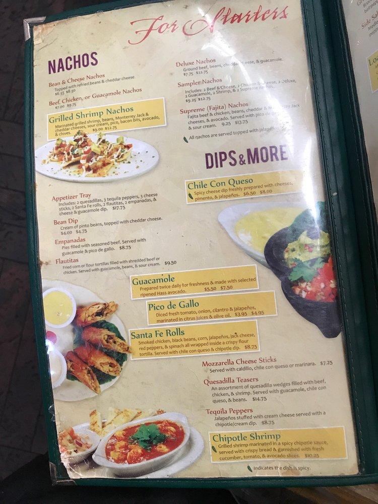 Menu at La Casa Del Sol Thibodaux restaurant, Thibodaux