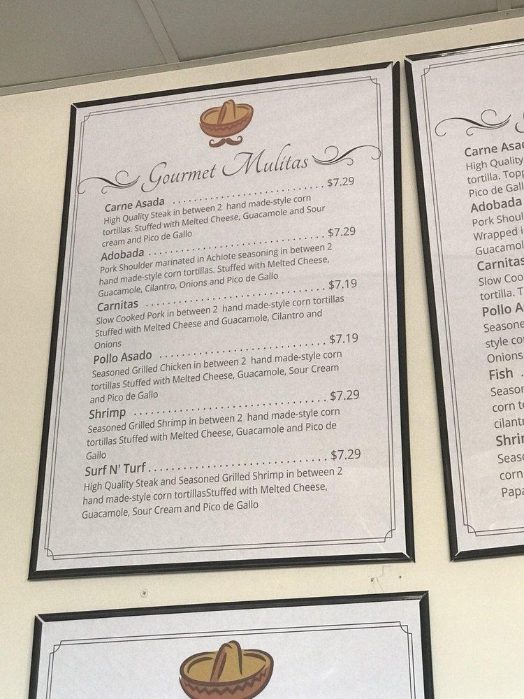 Carta de comida rápida Casa de Papa Gourmet Tacos, Surprise