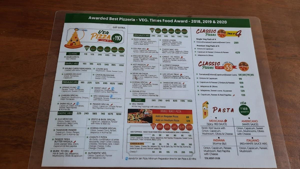 La Pino'z kosamba menu