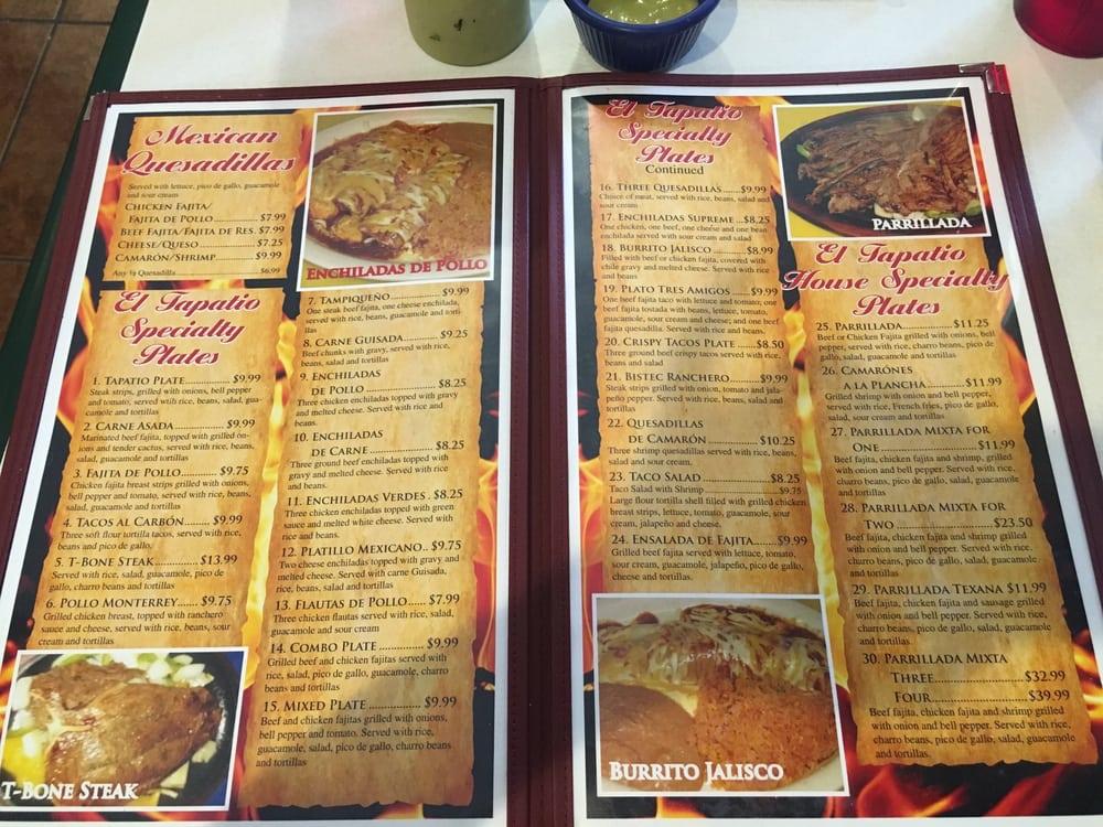 Menu at El Tapatio Restaurant 2, Gatesville, E Main St