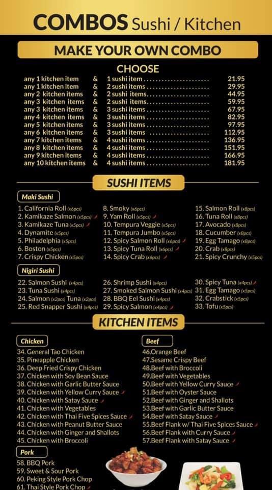 Menu at Golden Spoon restaurant, Fort McMurray
