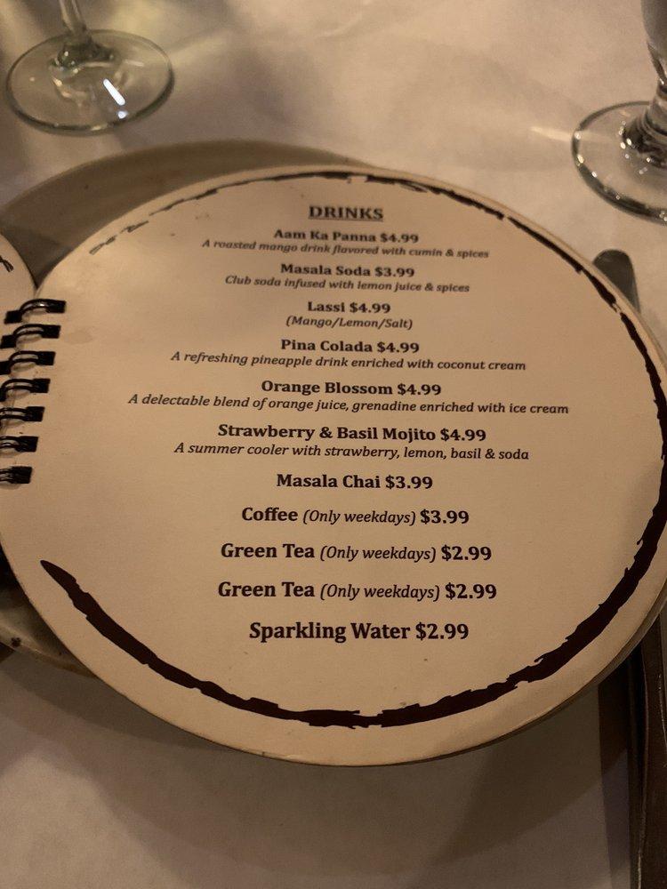 Menu at Chef's Table restaurant, Edison