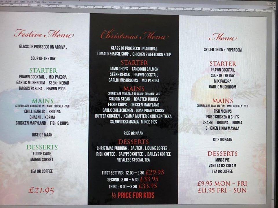 Menu at Himalayan Dine In restaurant, Airdrie