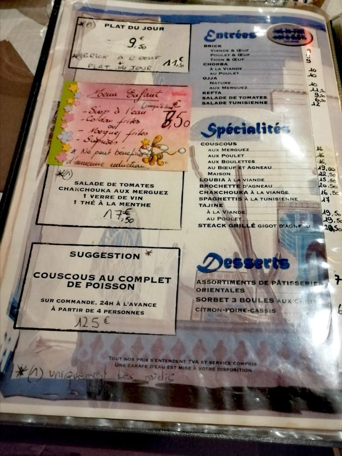 Menu At Restaurant Le Monastir, Strasbourg