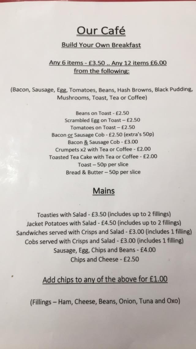 Menu at Ye Old Copper Kettle restaurant, Skegness, 6 Sea Ln