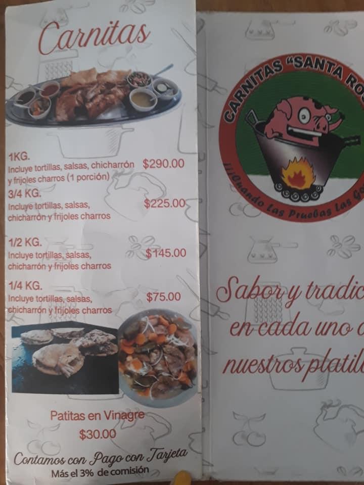 Menu At Carnitas De Santa Rosa Restaurant, El Pueblito