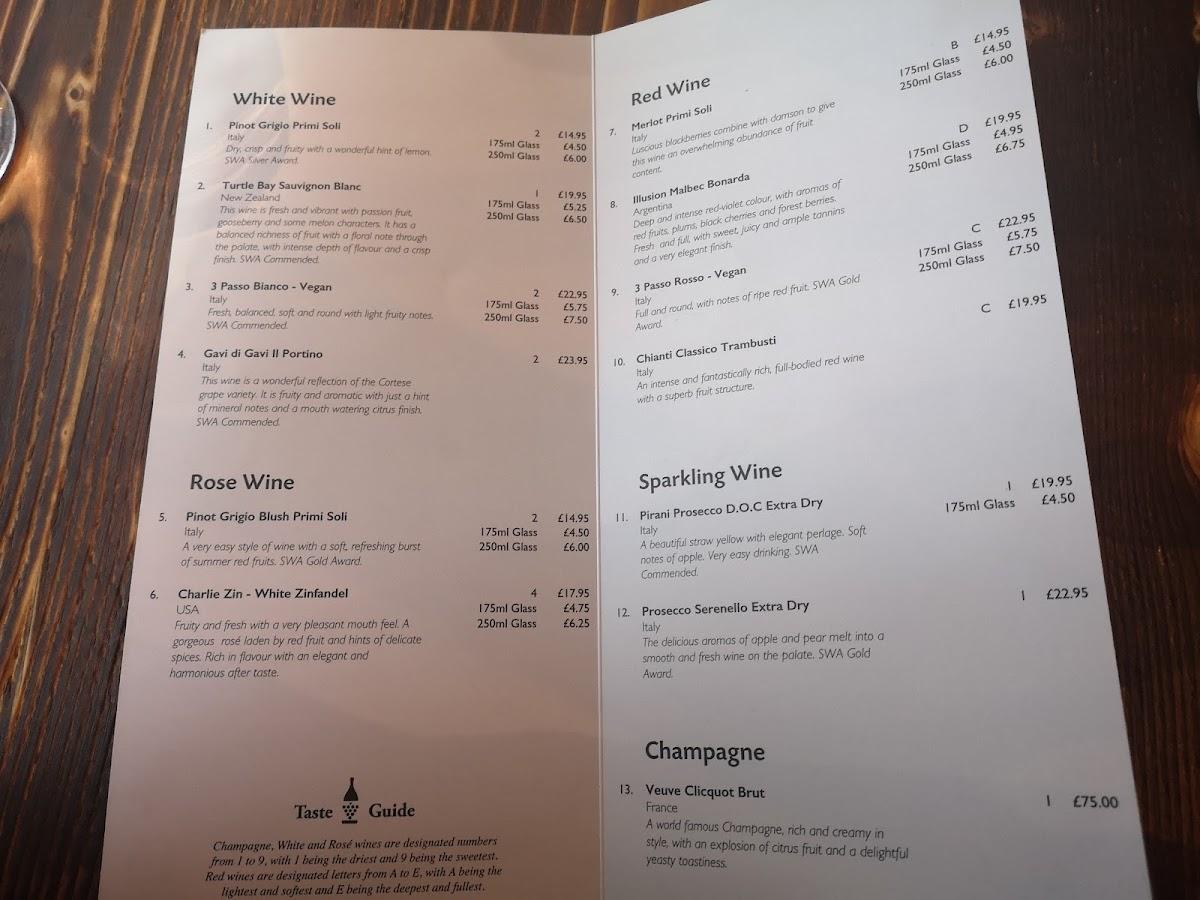 Menu at industry pub & bar, Droylsden