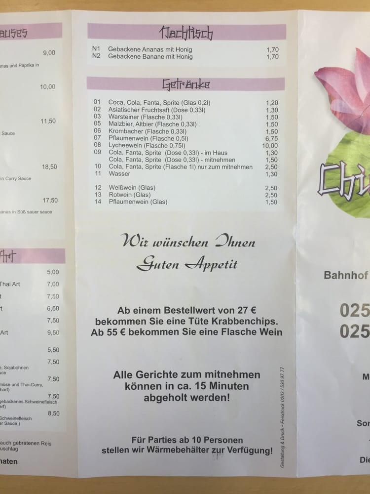 Speisekarte von China Imbiss Lotus pub & Bar, Coesfeld