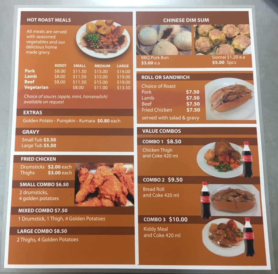 Menu at Hawke's Bay Roast BBQ, Hastings