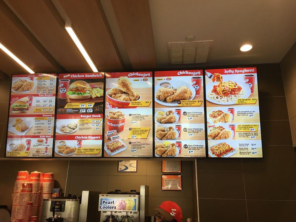 Menu at Jollibee fast food, Jacksonville, Atlantic Blvd