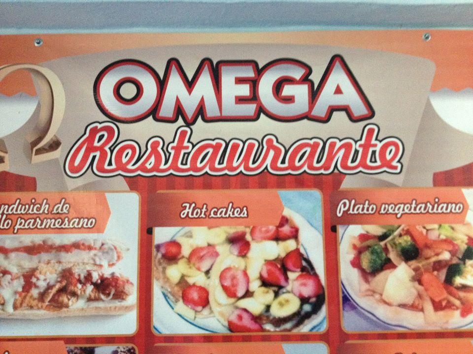 Menu at Omega restaurant, Tepeojuma