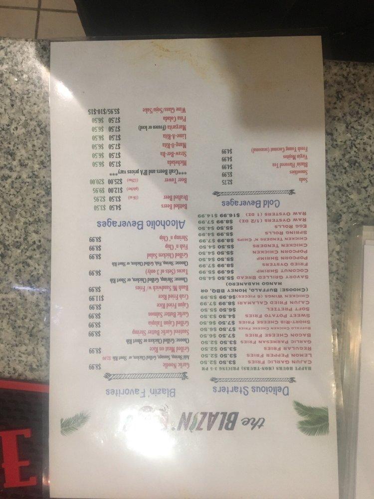 Menu at The Blazin Claw Redlands pub & bar, Redlands