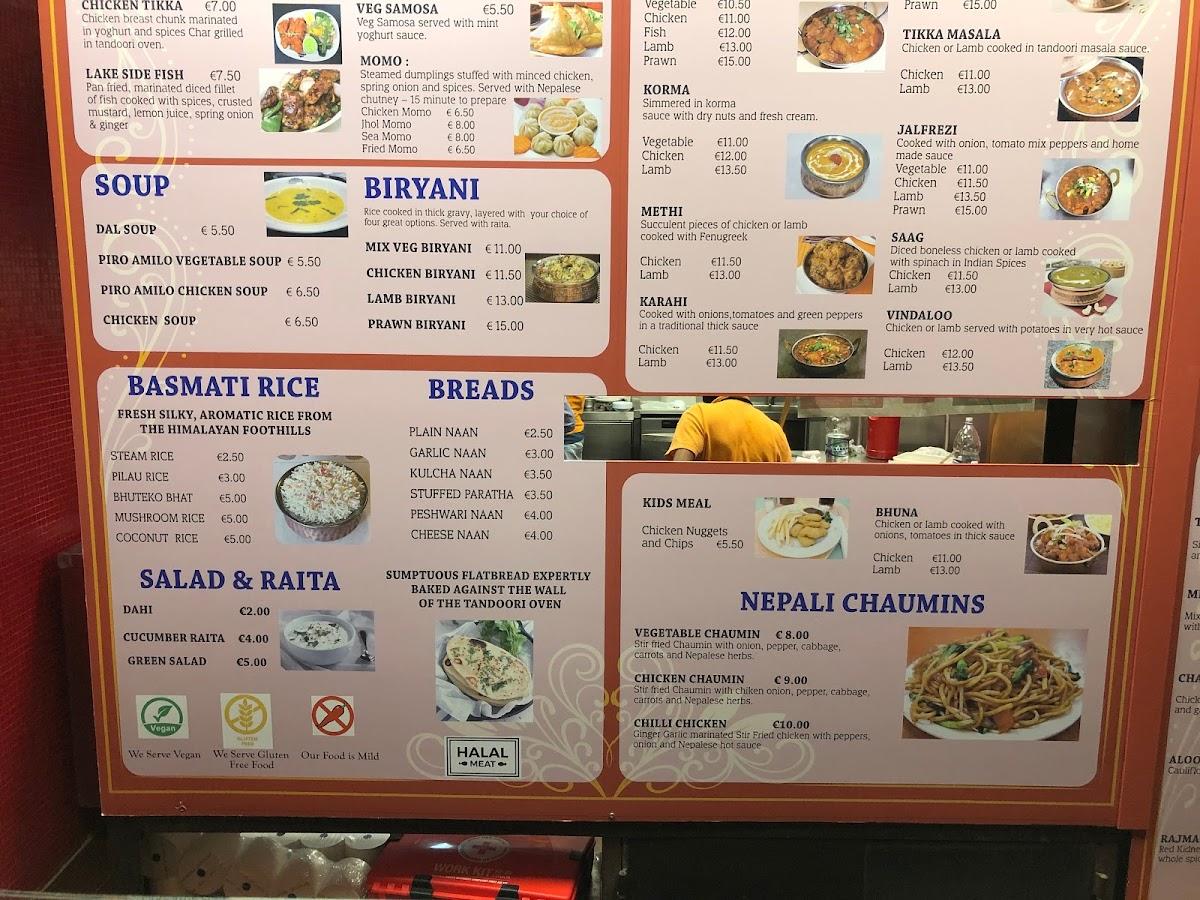 Menu at THE EVEREST /NEPALESE & INDIAN RESTAURANT, Valletta