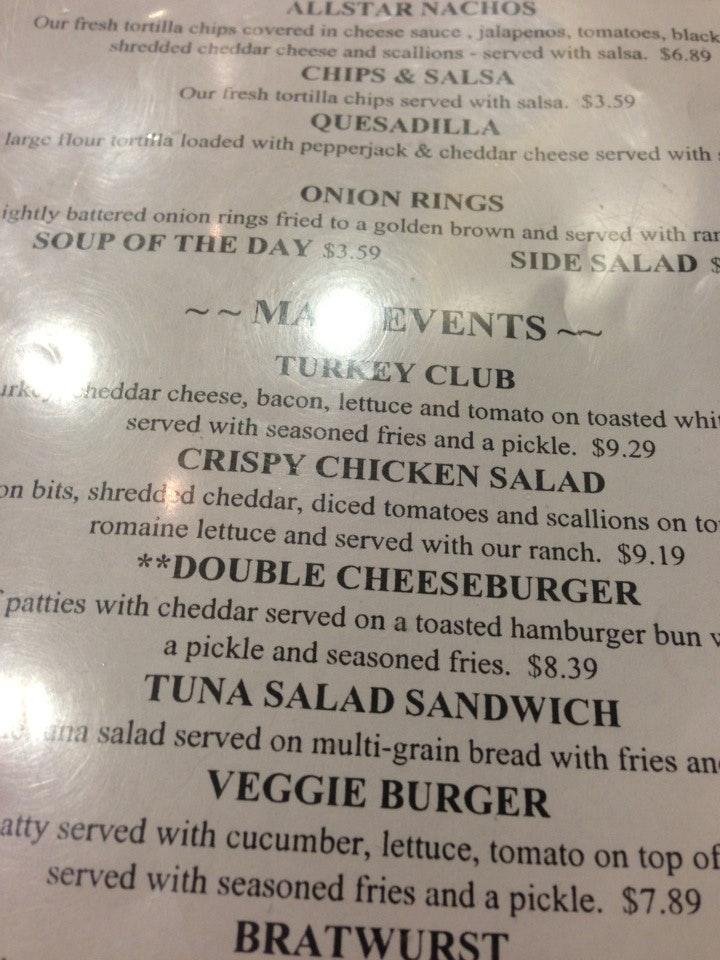 Menu at All Star Sports Bar, Phoenix