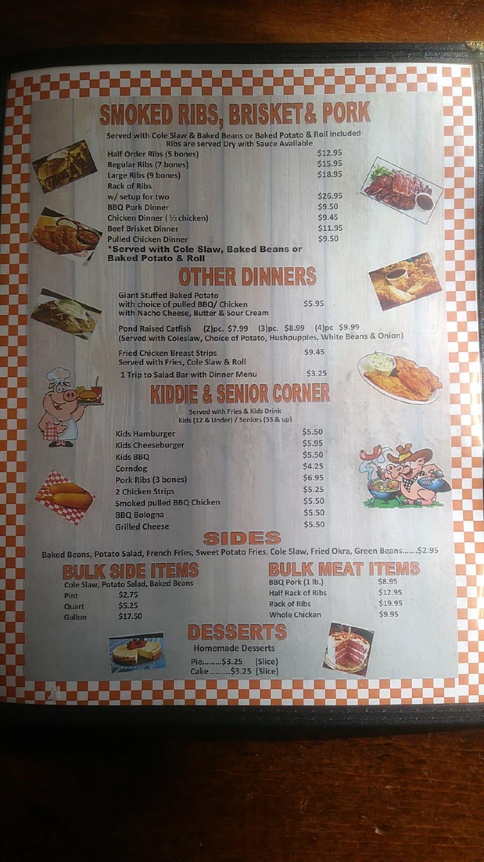 Menu at Smokey Joes BBQ, Selmer, 304 E Poplar Ave 1724
