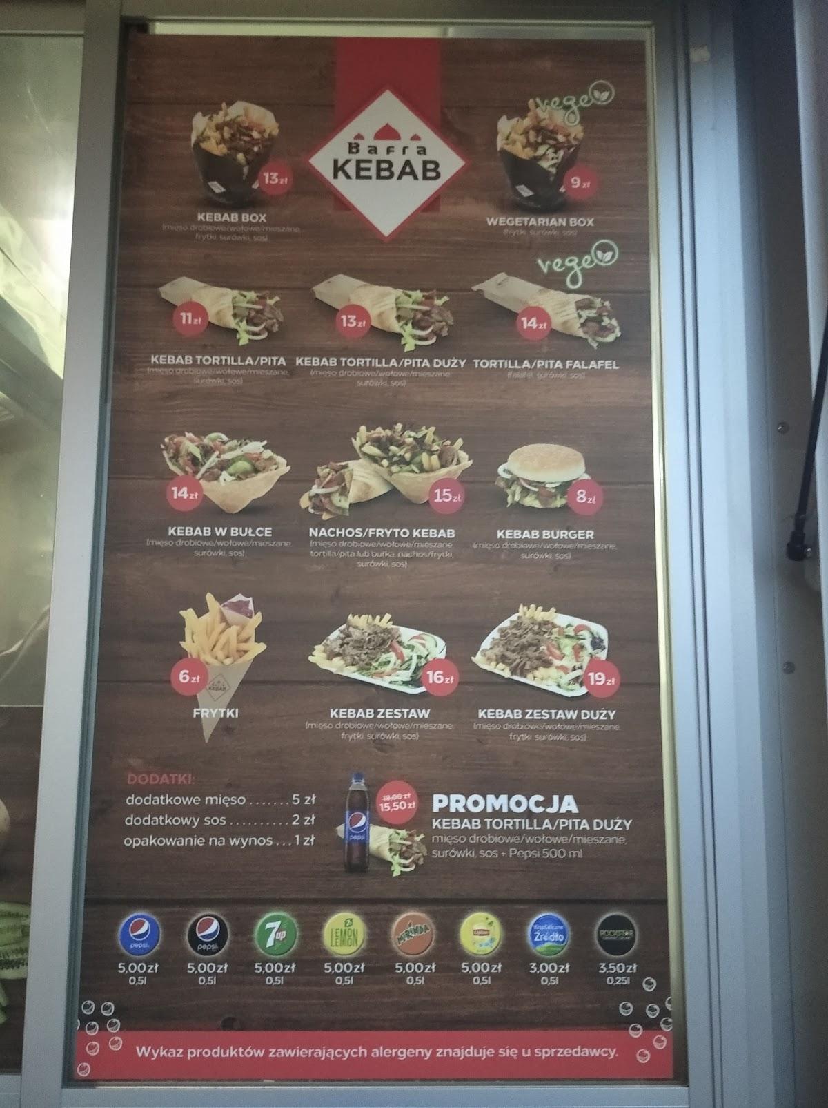 Menu At Bafra Kebab Pub And Bar Kielce Edmunda Massalskiego 3