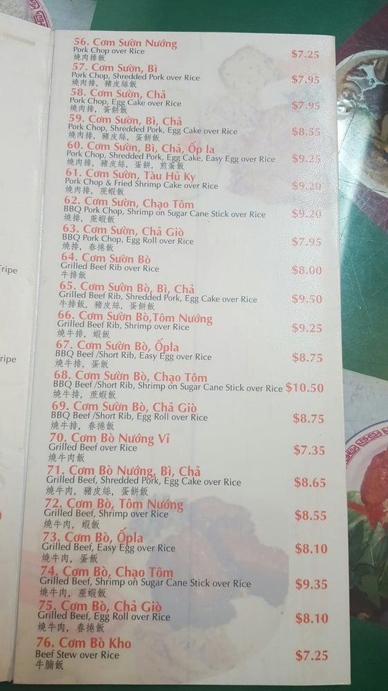 Menu At Pho King Restaurant Oakland 207 E 18th St