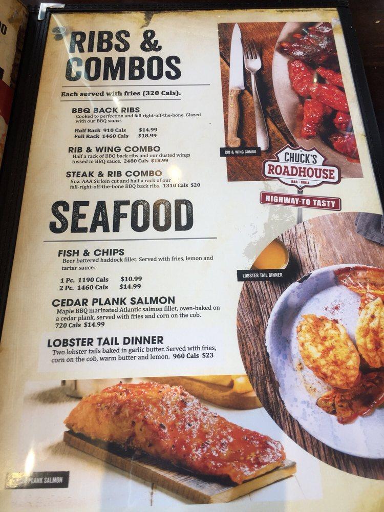 Menu at Chuck's Roadhouse Bar & Grill, Hamilton