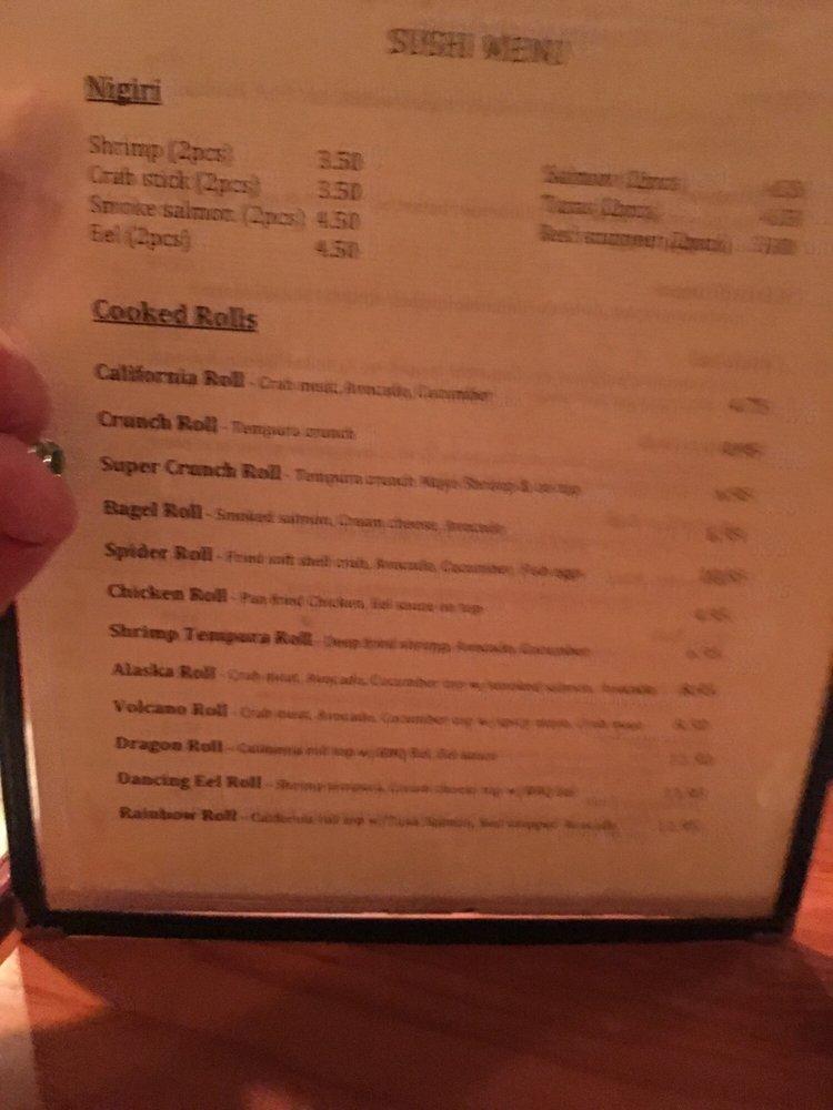 Menu at Fusion Thai & Japanese restaurant, Newberry