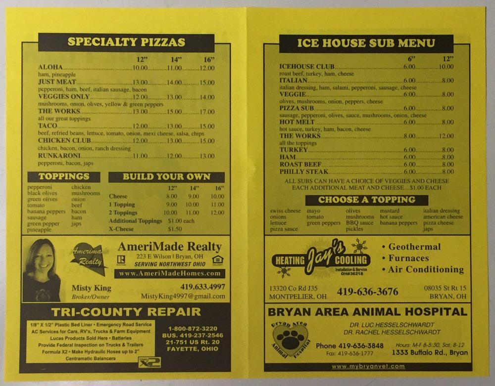 r035 Fountain City Ice House menu