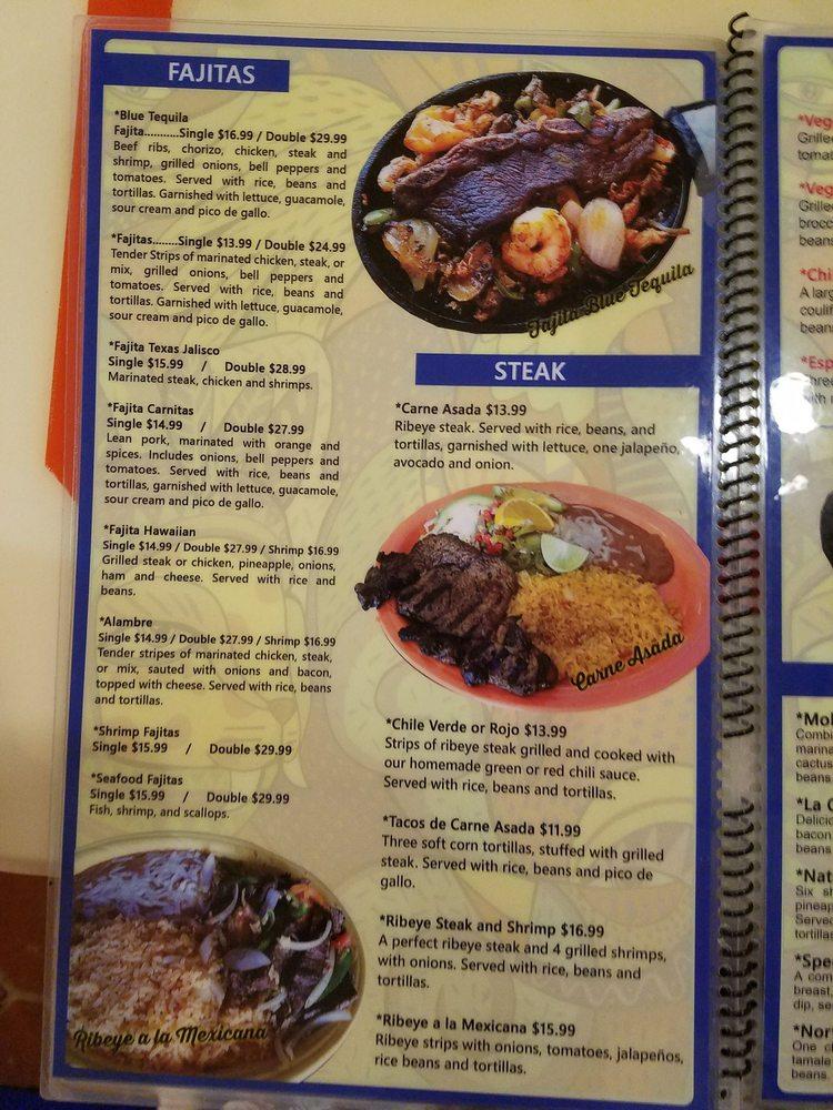 Menu at Blue Tequila Mexican Restaurant, Grill & Cantina, North Port