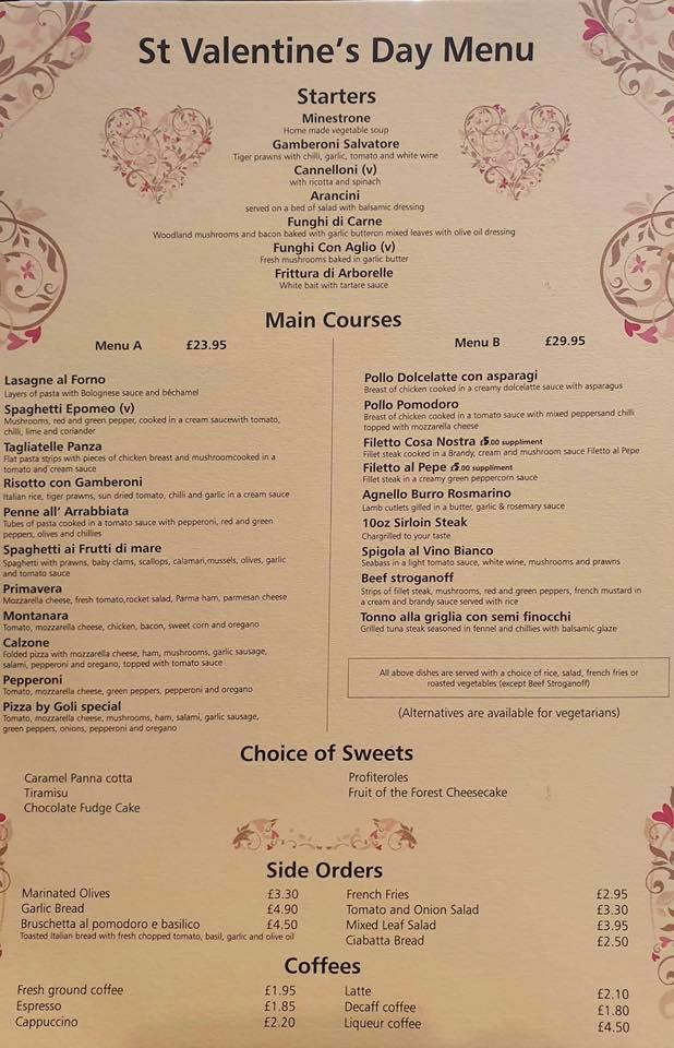 Menu at Pizza By Goli Lichfield pizzeria, Lichfield