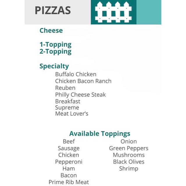 Menu at Field Sports Bar & Grill, Diller