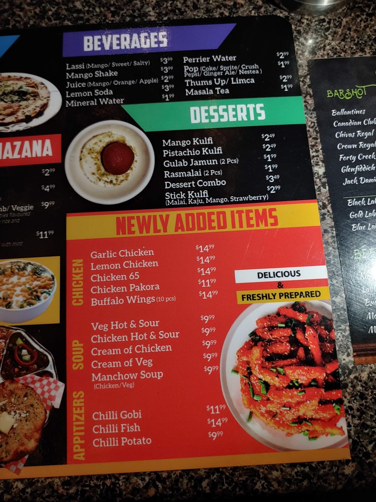 Menu at King Tandoori Rutherford restaurant, Brampton, 270 Rutherford Rd S